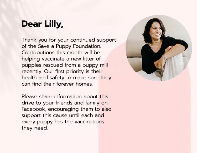 This example letter shows how you might leverage donor segmentation for a letter to a monthly donor.
