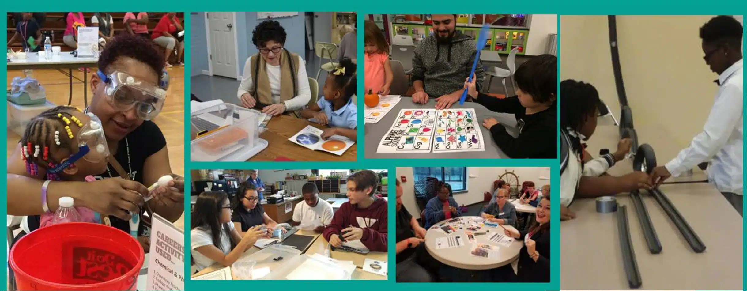 collage of activities of Partners in Education Toledo, a Bloomerang customer